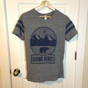 Alternative Apparel EUC Shawn Mendes football jersey concert tee sz L